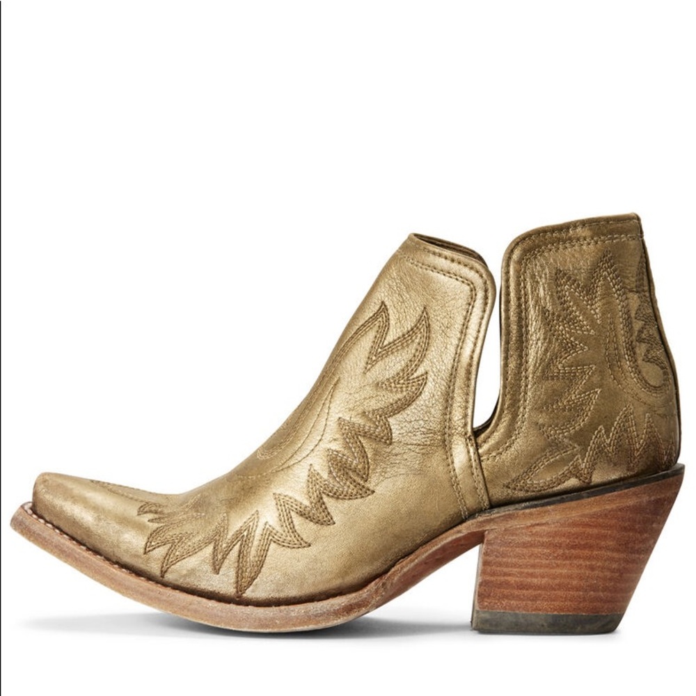 Gold Ariat Booties